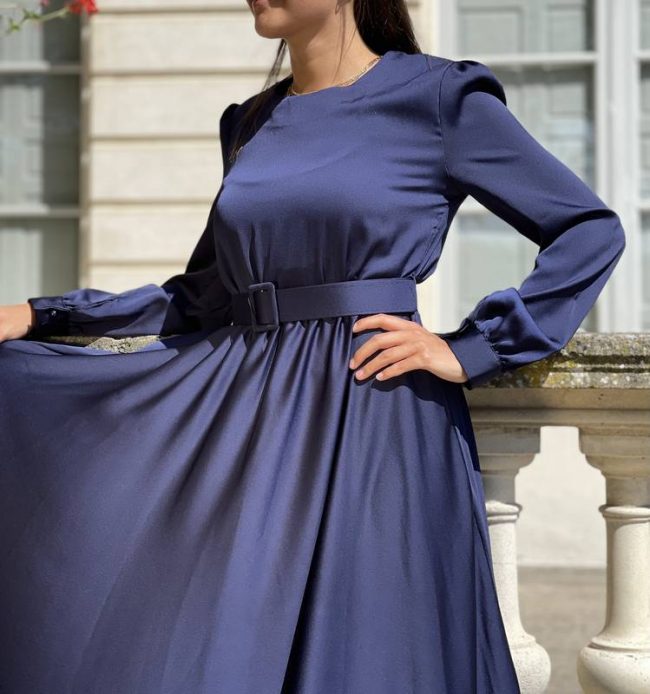 Robe Basma Bleu Roi qualité supérieure